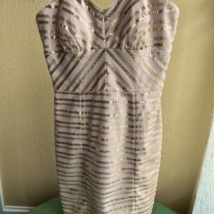Cache cocktail dress size 4 strapless with built in corset bra
